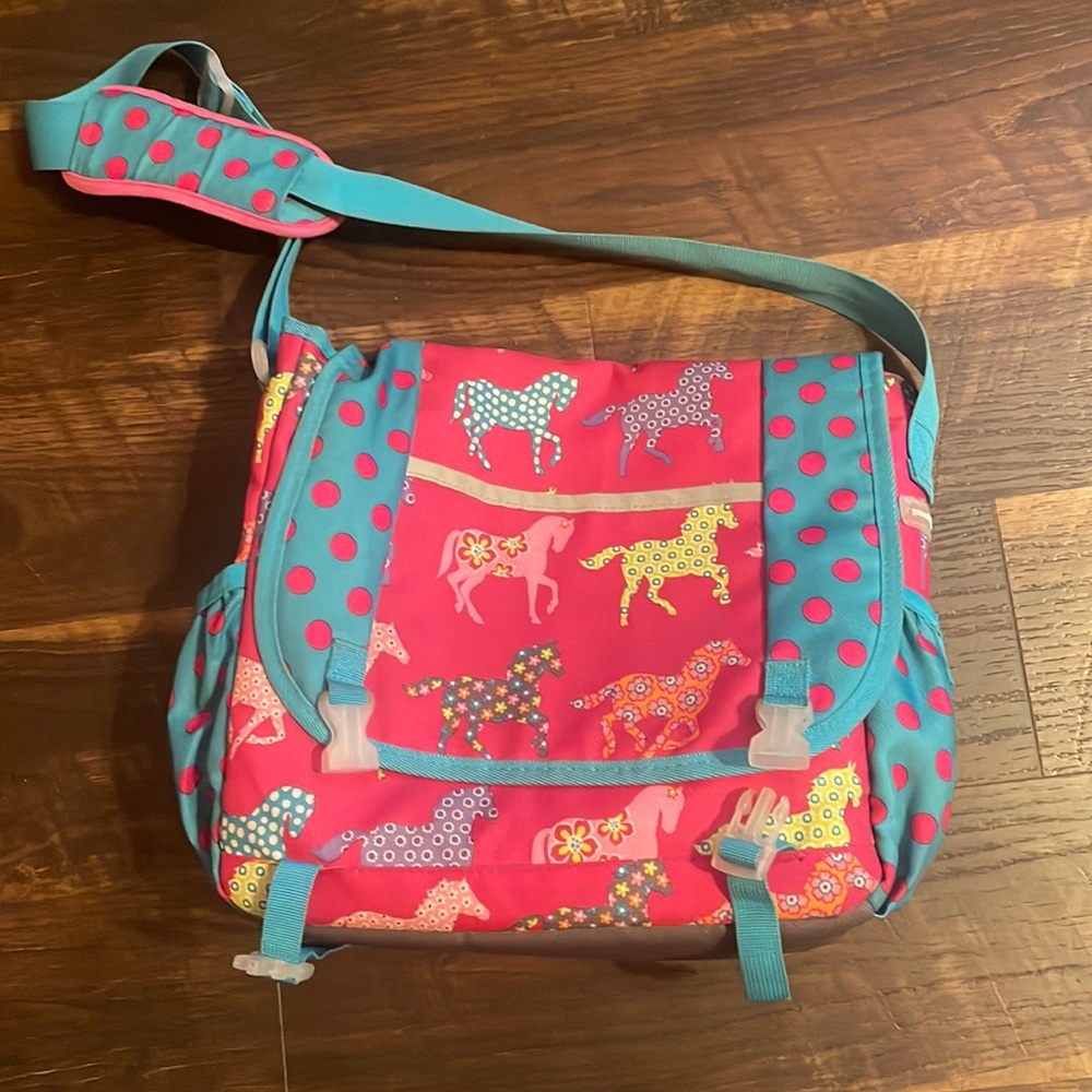 Garnet Hill Kids horse messenger bag